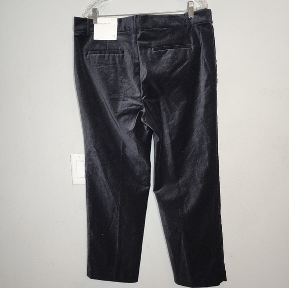 NWT Loft Velvet Black Riviera Slim Pants Womens Size 14 - Picture 5 of 16